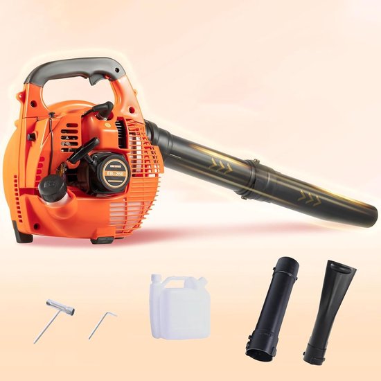 Draagbare gasbladblazer, draadloze bladblazer, 2-takt benzinebladblazer, gasbladblazer 2-takt 25,4CC bladblazer gas voor herfstbladeren, gazononderhoud en sneeuwruimen EB260