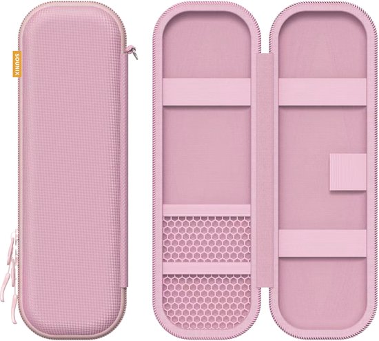 Sounix etui - Bescherm Hoes - Hard Case - Pennen Etui - Geschikt voor Stylus Pen - Cosmetica en klein gereedschap - Roze
