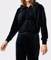 Stronger - Sweat à Zip en velours - Gilet - Femme - Zwart - Taille XL