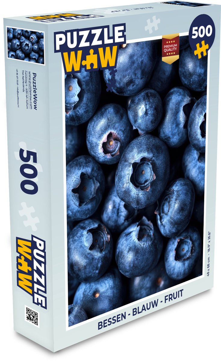 Puzzel Bessen - Blauw - Fruit - Legpuzzel - Puzzel 500 stukjes