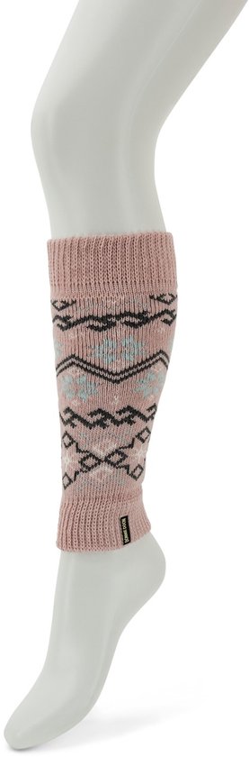 Bonnie Doon Beenwarmer Unisex Winter Time Kort 30cm Zacht Roze Noors Patroon Boottop 100% Acryl - Winters Patroon - Mode - Geen Sneeuw In Schoenen - Warm - Elegant - Dames - Jeugd - Comfortabel -Zacht Roze - Blush Pink - 1 Paar - BP231789.154