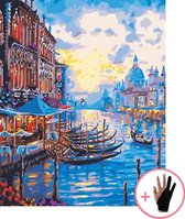 Schilderen Op Nummer Volwassenen Venetië Italië Landschap – 40x50 cm - Inclusief Tekenhandschoen - Paint By Number Volwassenen