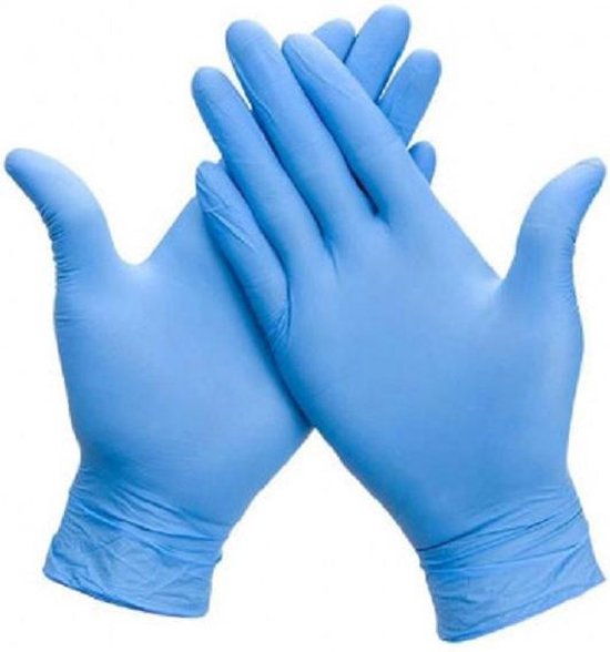 Wegwerp handschoenen - Nitril handschoenen - Blauw - L - Poedervrij - 100  stuks | bol