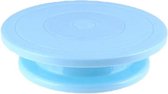 Draaiplateau taart - 28 cm - Blauw - Taart draaiplateau - Draaiplateau rond - Draaischijf - Draaischijf pottenbakker - Draaischijf taart