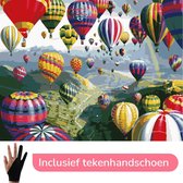 Schilderen Op Nummer Volwassenen Luchtballonnen Landschap – 40x50 cm - Inclusief Tekenhandschoen - Paint By Number Volwassenen