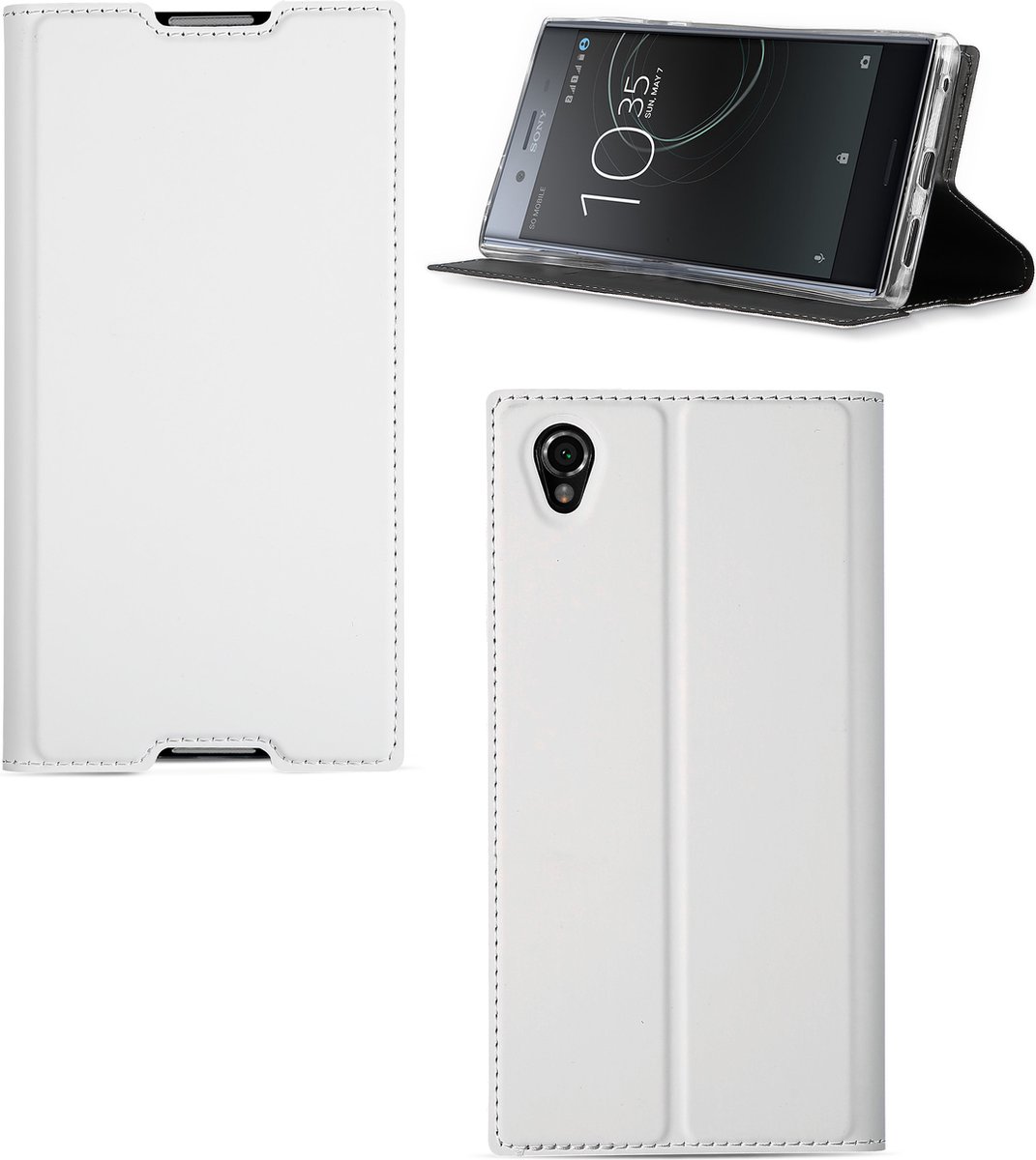 Sony Xperia L1 Telefoonhoesje Wit met Standaardfunctie