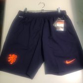 Nike sportbroekje (blauw/paars) met oranje KNVN en Nike logo maat XL