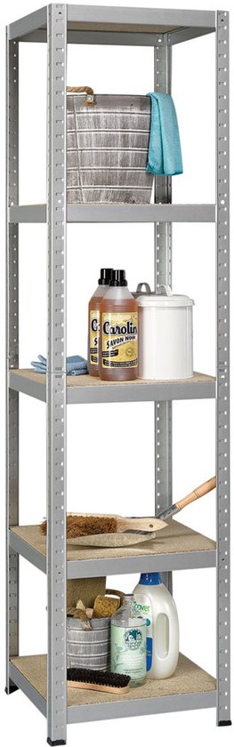 Avasco Opbergrek Vierkant (Strong Cube stellingrek) - 45x45x176 - stellingkast met 5 legborden