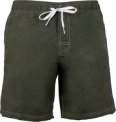 Sundek Elastic Waist 16" Zwembroek - Mannen - donker groen/geel/zwart