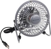 TECNOLUX - TafelVentilator Ø  10 Cm - INOX - USB-aansluiting - VUL104A