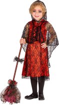 dressforfun - meisjeskostuum Vampir-Lady 140 (10-12y) - verkleedkleding kostuum halloween verkleden feestkleding carnavalskleding carnaval feestkledij partykleding - 300048