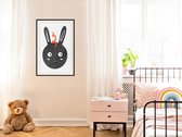 Artgeist - Schilderij - Surprised Bunny - Multicolor - 40 X 60 Cm