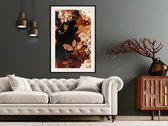 Poster - Flower Decoration in Sepia-20x30
