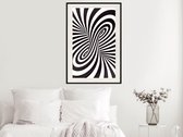 Poster - Black and White Swirl-40x60
