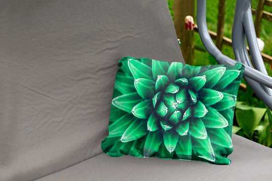 Coussins d'extérieur - Jardin - Gros plan de feuilles de cactus - 50x30 cm