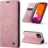 Apple iPhone 12 & iPhone 12 Pro Caseme Hoesje Pale Pink - Portemonnee Book Case