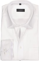 ETERNA comfort fit overhemd - poplin heren overhemd - wit - Strijkvrij - Boordmaat: 38