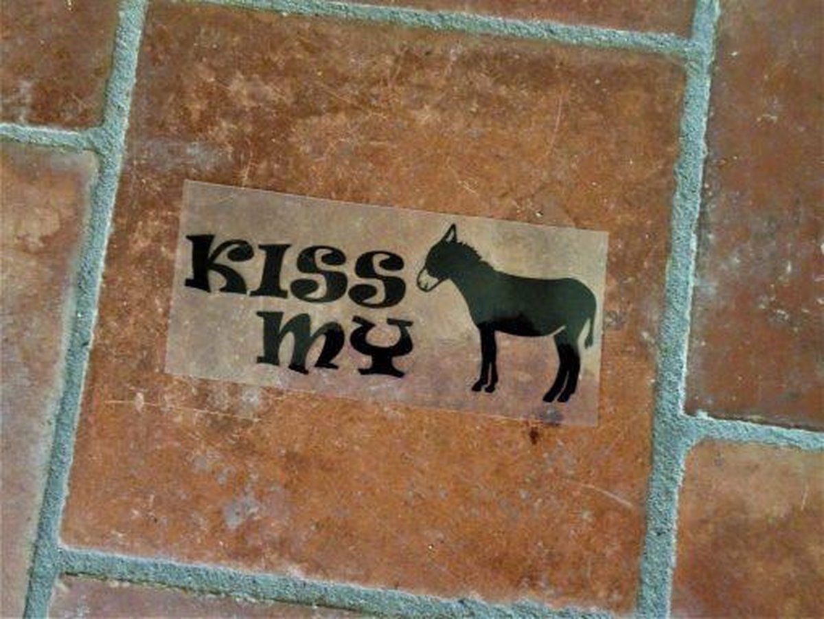 GoedeDoelen.Shop | Autosticker Joep Zwart | Sticker voor Auto, Laptop , Muur, Koelkast | Ezel | Ezel Liefde | Ezel Sticker I Love Donkeys | Donkey