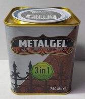 METALGEL, Metaalgel, antraciet metallic, 750 ml, verft direct over roest