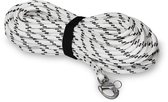 Spinakerval kant en klaar 10mm 40 meter groen swivel snap shackle