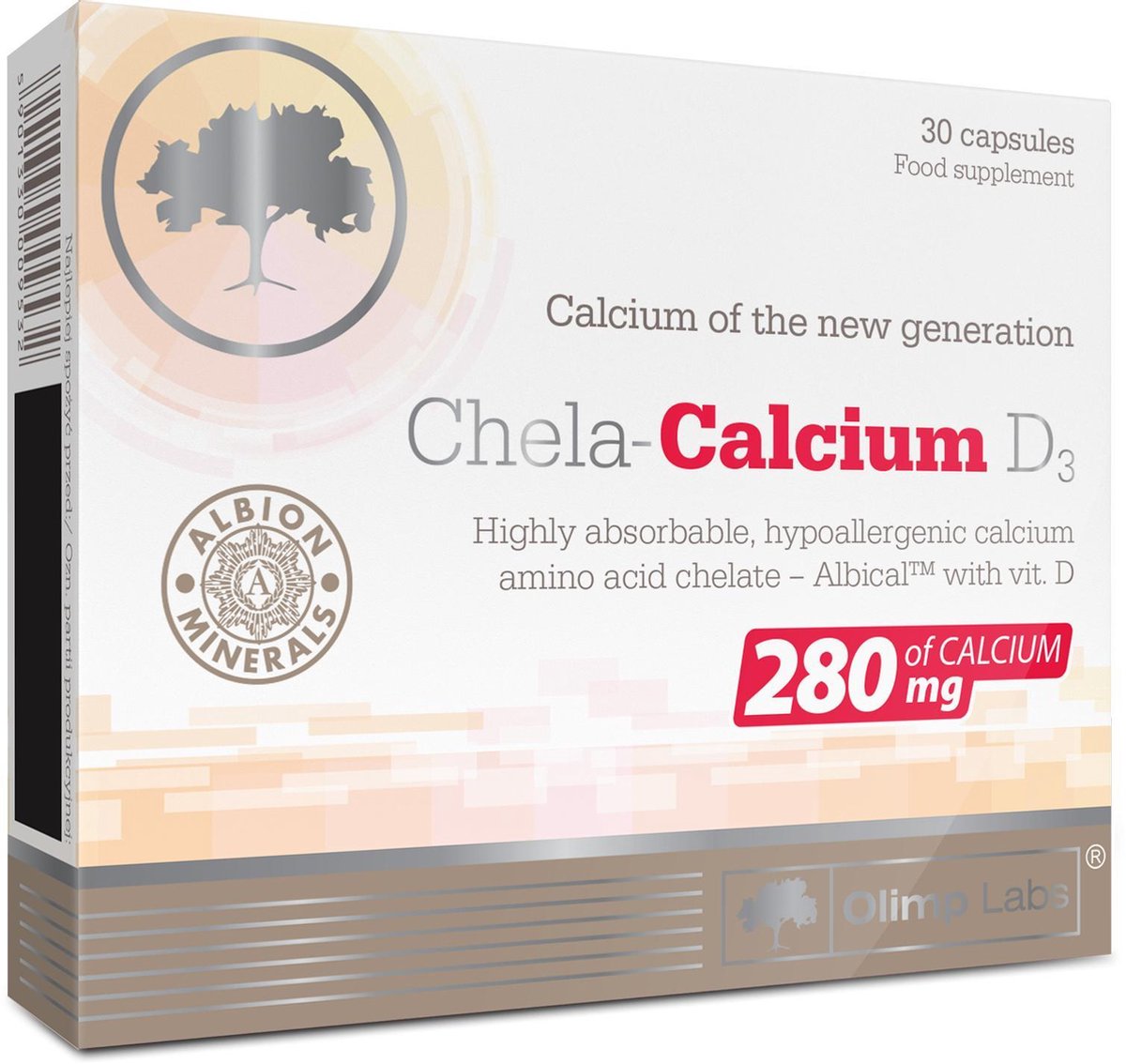 Goedkoopste Chela-Calcium D3 30 capsules, Calcium bisglycinate omhuld met aminozuur VOOR MAXIMALE ABSORPTIE, hypoallerggen