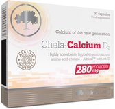 Chela-Calcium D3 30 capsules, Calcium bisglycinate omhuld met aminozuur voor maximale absorptie, HYPOALLERGEEN!