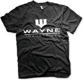 DC Comics Batman Unisex Tshirt -L- Wayne Industries Logo Zwart