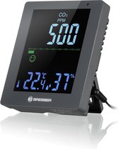 Bresser Weerstation CO²-meter - Air Quality Monitor - Grijs - Met LED-display