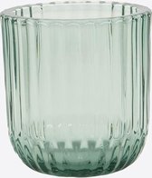 Point-Vergule - Theelichthouder glas Groen - 9.3cm