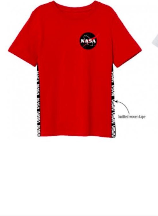 Nasa t-shirt - rood - Maat 134 / 9 jaar 