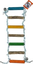 Birrdeeez Parrot Bridge Ladder Wood & Chain