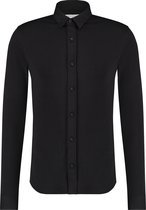 Purewhite -  Heren Slim fit  Essential Overhemd  - Zwart - Maat XS