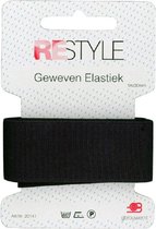 Restyle geweven elastiek 1m/30 mm zwart