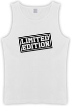 Witte Tanktop met “  Limited Edition " print size S