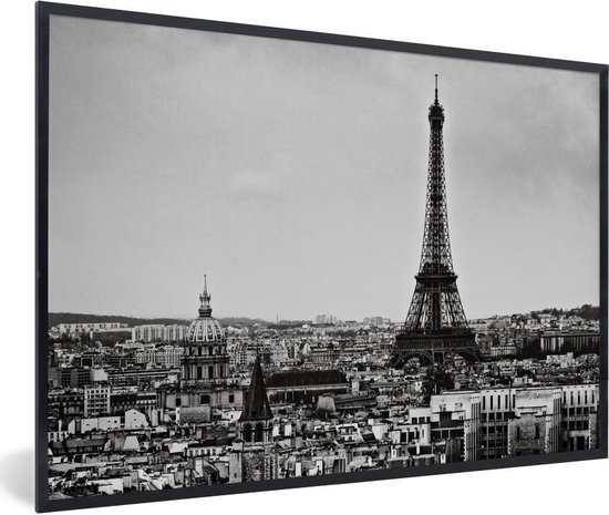 passen weten Proportioneel Fotolijst incl. Poster - De skyline van Parijs - 90x60 cm - Posterlijst |  bol.com