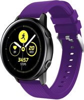 Siliconen Smartwatch bandje - Geschikt voor  Samsung Galaxy Watch Active silicone band - paars - Horlogeband / Polsband / Armband