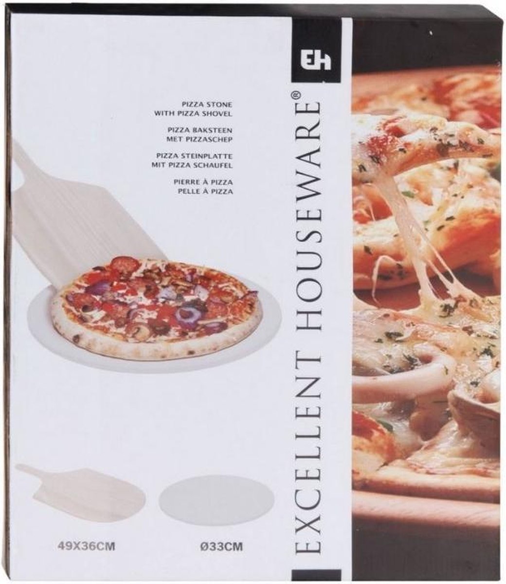 Imitatie congestie weten Excellent Houseware Pizza schep - Pizza baksteen - Pizzasteen | bol.com