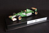 Jaguar R1 Johnny Herbert (Groen) 1/43 Hot Wheels Racing - Modelauto - Schaalmodel - Model auto - Miniatuurautos - Miniatuur auto - Max Verstappen - Race auto wagen