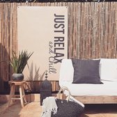 Boetiek8 Poster - Just Relax - 150 X 100 Cm - Zwart En Antraciet