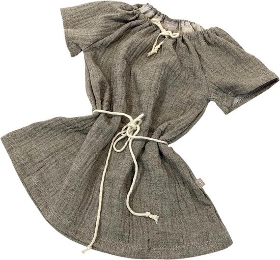 tinymoon Filles Dress Soft Nature – manches courtes – modèle Flare – Marron – Taille 134/140