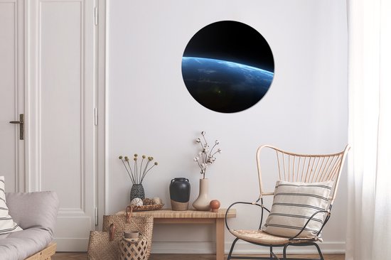 WallCircle - Stickers muraux - Cercle de papier peint - Terre - Espace - Planètes - 50x50 cm - Cercle mural - Autocollant - Autocollant papier peint rond