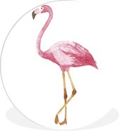 Illustration aquarelle d'une assiette en plastique Flamingo Wall Circle ⌀ 30 cm - impression photo sur cercle mural / cercle vivant (décoration murale)