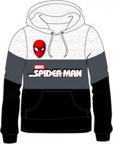 Spiderman hoodie - grijs - zwart - Maat 134 / 9 jaar