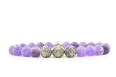 Beaddhism - Armband - Purple - Zilver - Kashmir 3 - 8 mm - 22 cm