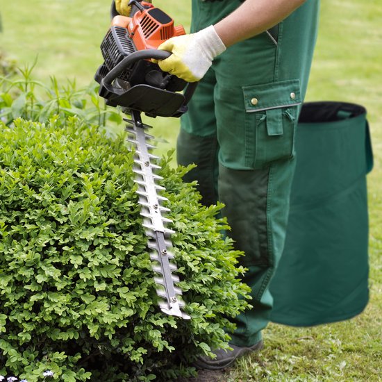 Relaxdays tuinafvalzak pop up - set van 2 - 120 liter - Ø 44 cm - voor onkruid - groen van Relaxdays — afbeelding 3