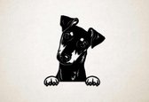 Wanddecoratie - Hond - Manchester Terrier 2 - XS - 29x25cm - Zwart - muurdecoratie - Line Art