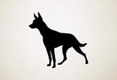 Silhouette hond - Andalusian Hound - Andalusische hond - M - 60x63cm - Zwart - wanddecoratie