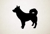 Silhouette hond - Alaskan Klee Kai - XS - 25x27cm - Zwart - wanddecoratie
