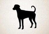 Silhouette hond - Lithuanian Hound - Litouwse hond - L - 78x75cm - Zwart - wanddecoratie