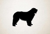 Silhouette hond - Mioritic - XS - 22x30cm - Zwart - wanddecoratie